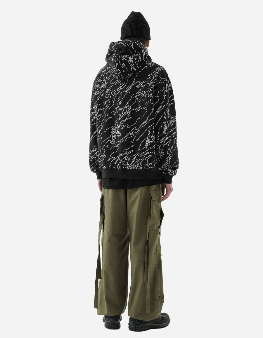 Maharishi Sweaters Met Capuchon | 5130 Maha Basquiat Camo Hooded Sweat Black