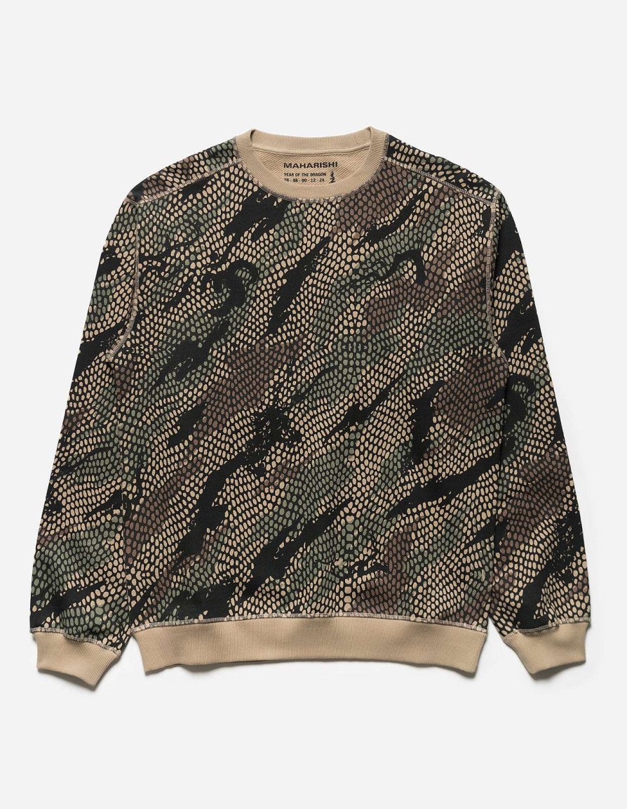 Maharishi Crew Zweet | 5067 Organic Camo Crew Sweat Woodland