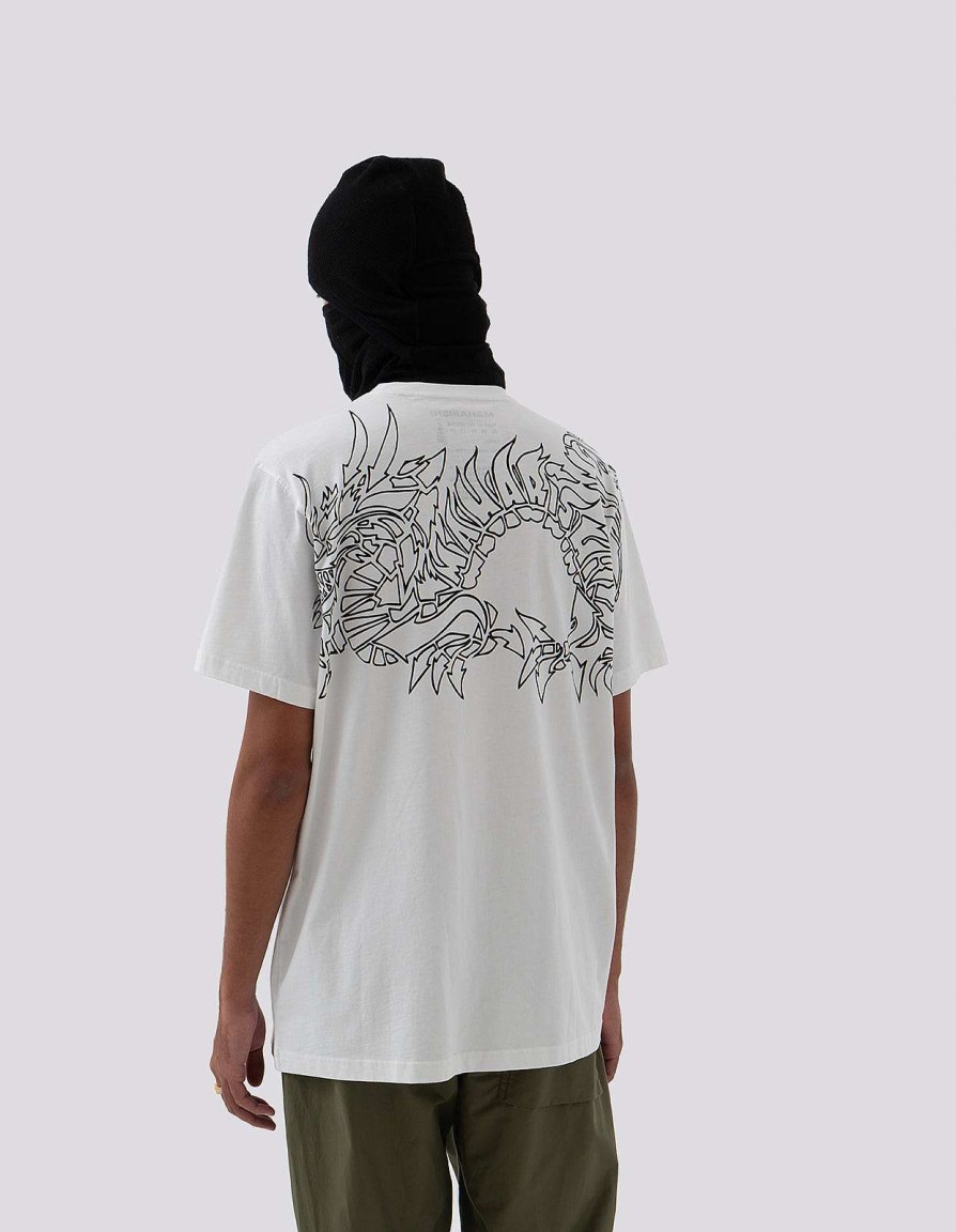 Maharishi T-Shirts Met Korte Mouwen | 1256 Distorted Dragon T-Shirt · Guest Artist: Kay One White