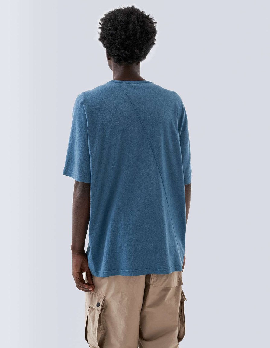 Maharishi T-Shirts Met Korte Mouwen | 5000 Kesagiri Hemp Oversized T-Shirt Subdued Blue