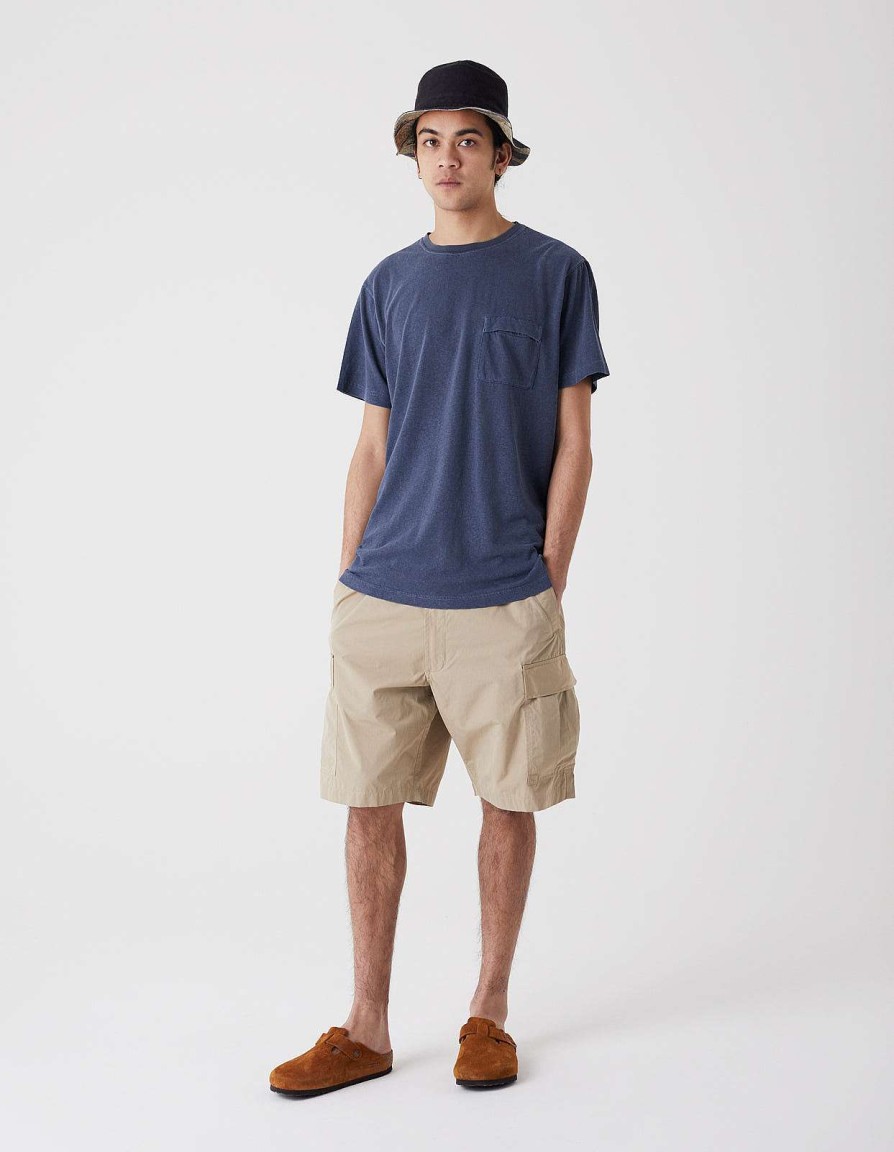 Maharishi T-Shirts Met Korte Mouwen | 7021 Hemp Organic Pocket T-Shirt Navy