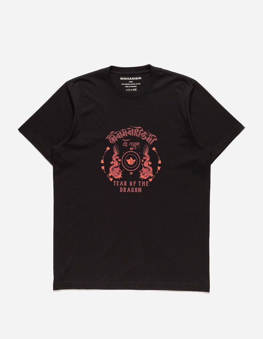 Maharishi T-Shirts Met Korte Mouwen | 1293 Dragon Anniversary T-Shirt Black