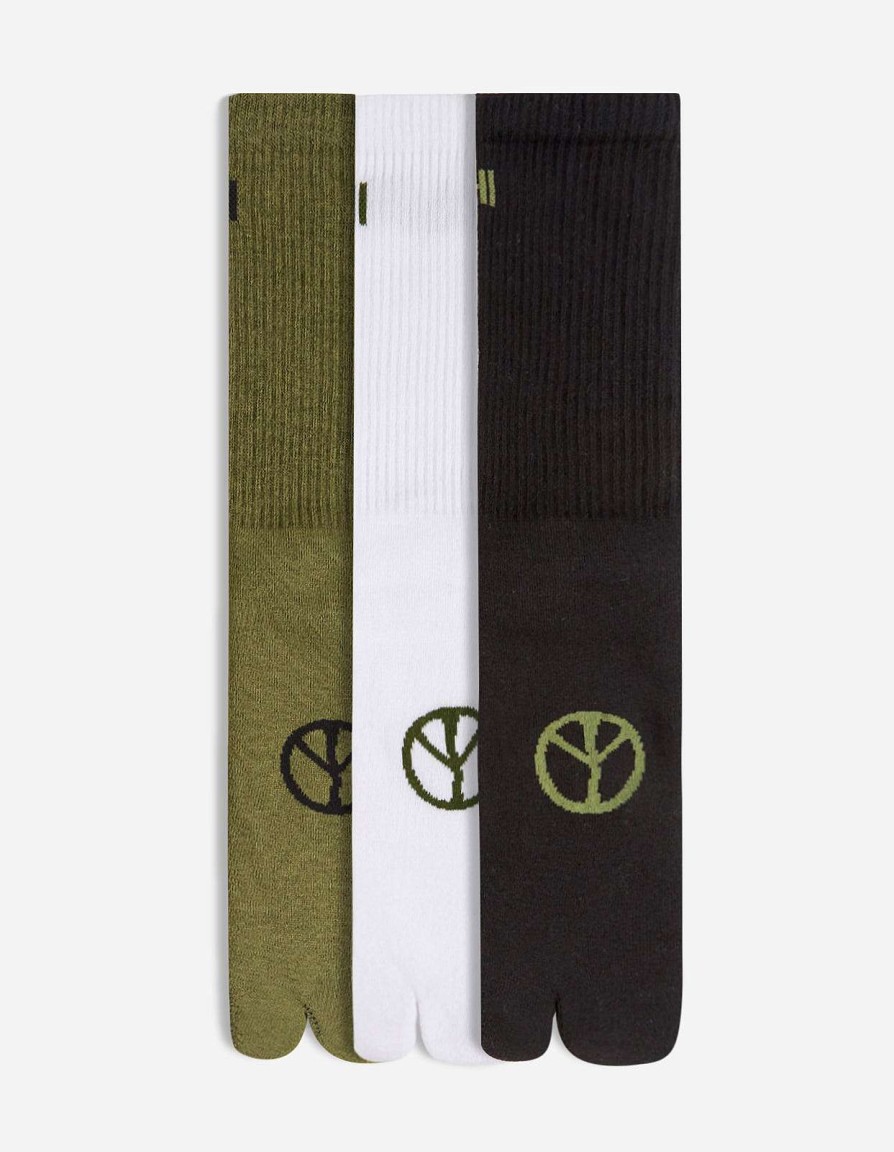 Maharishi Sokken | 9348 Miltype Tabi Sock · 3 Pack Black/Olive/White