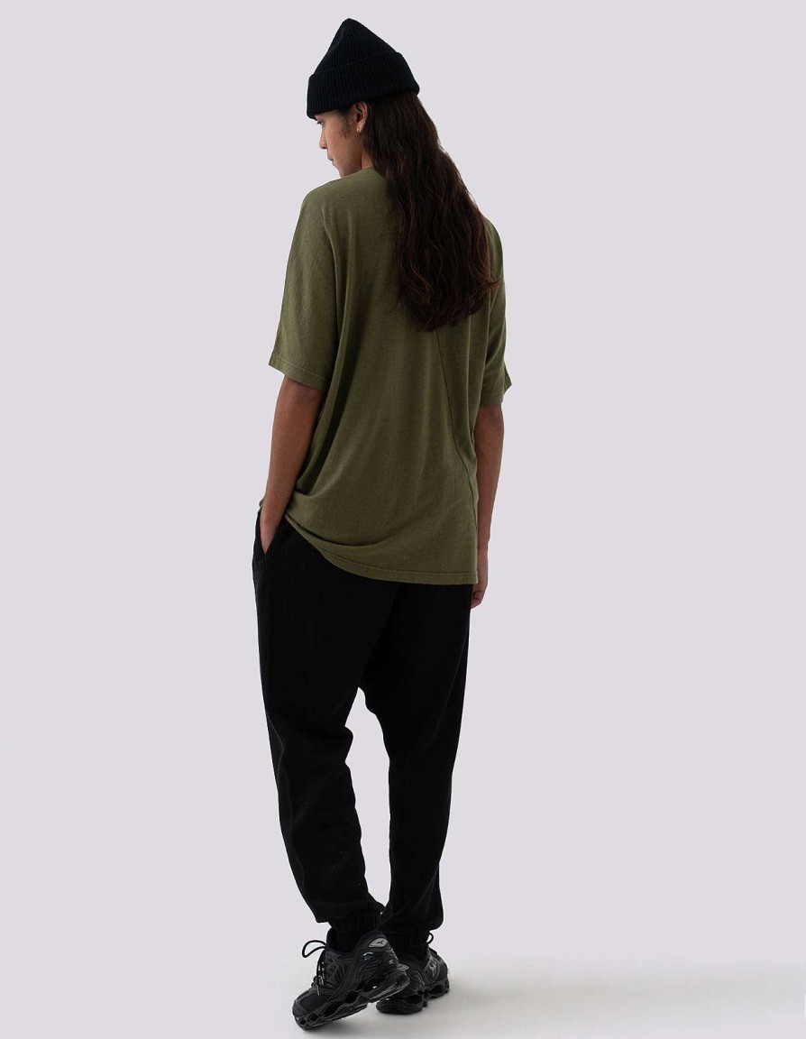 Maharishi T-Shirts Met Korte Mouwen | 5000 Kesagiri Hemp Oversized T-Shirt Olive Og-107F