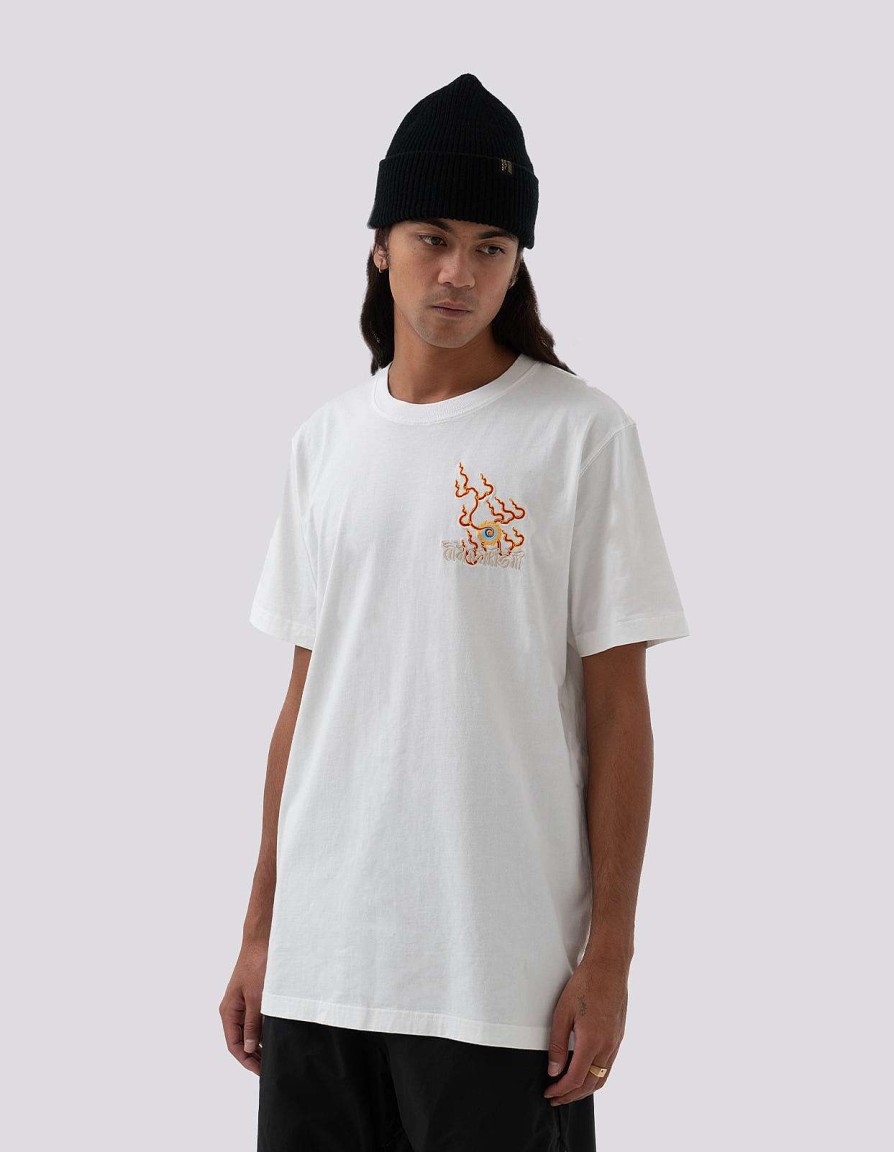 Maharishi T-Shirts Met Korte Mouwen | 1254 Flaming Pearl T-Shirt White