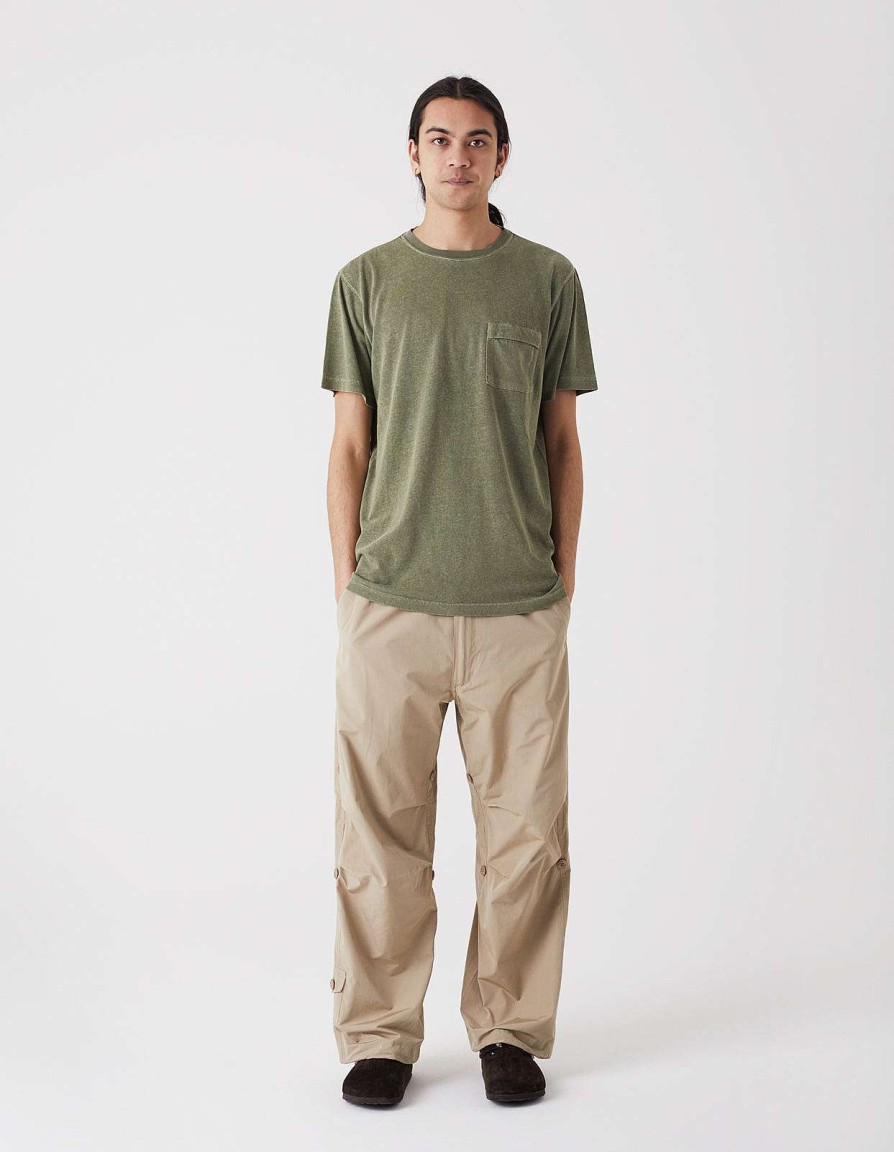 Maharishi T-Shirts Met Korte Mouwen | 7021 Hemp Organic Pocket T-Shirt Olive Og-107F