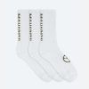 Maharishi Sokken | 9890 Miltype Peace Sports Socks · 3 Pack White/White/White