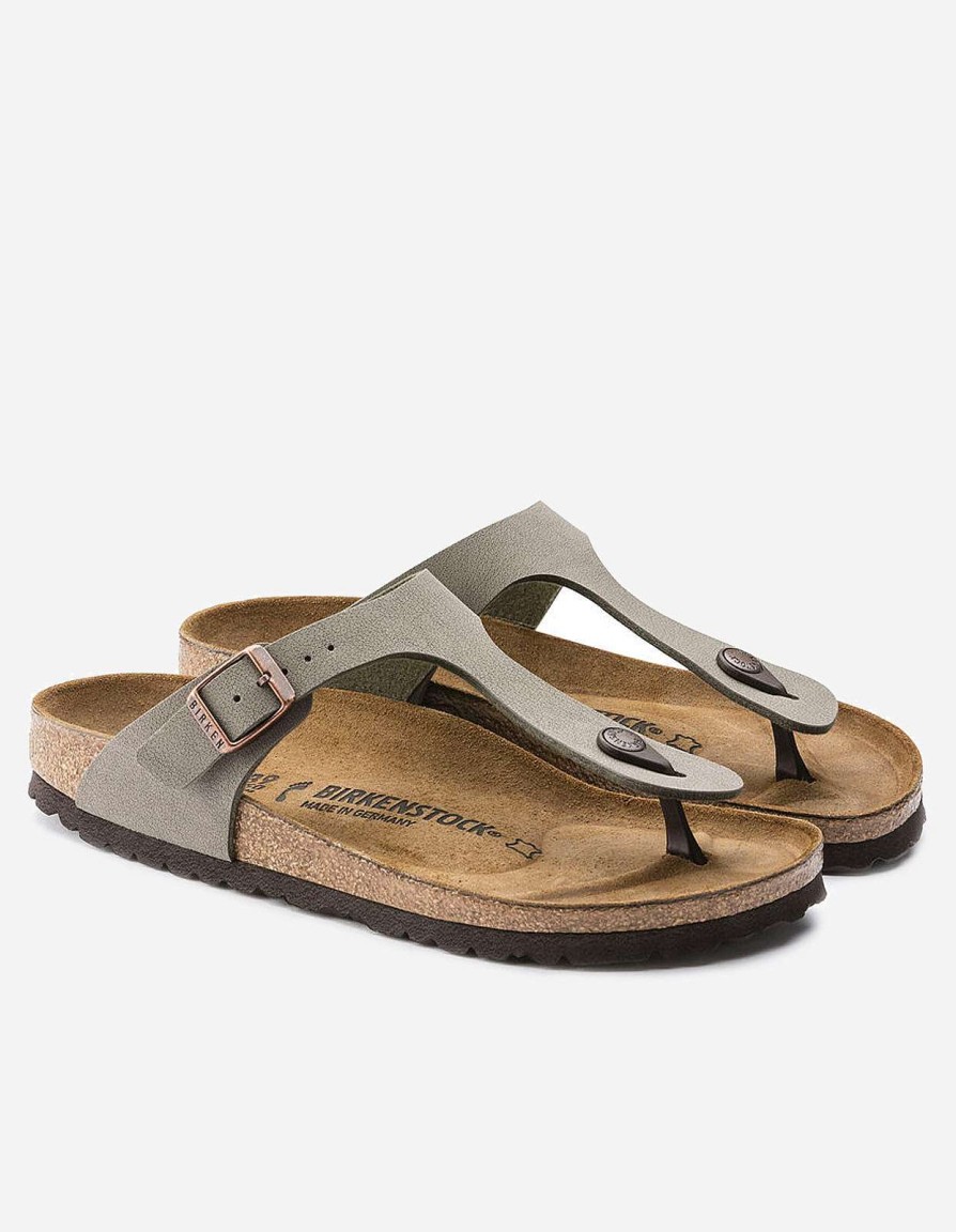 Maharishi Schoenen | Birkenstock Gizeh Birko-Flor Nubuck Stone