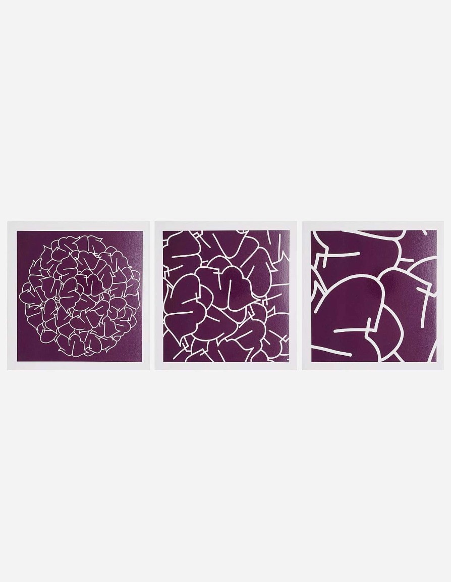 Maharishi Kunst | Ye-102, 103 & 104 Triptych Purple