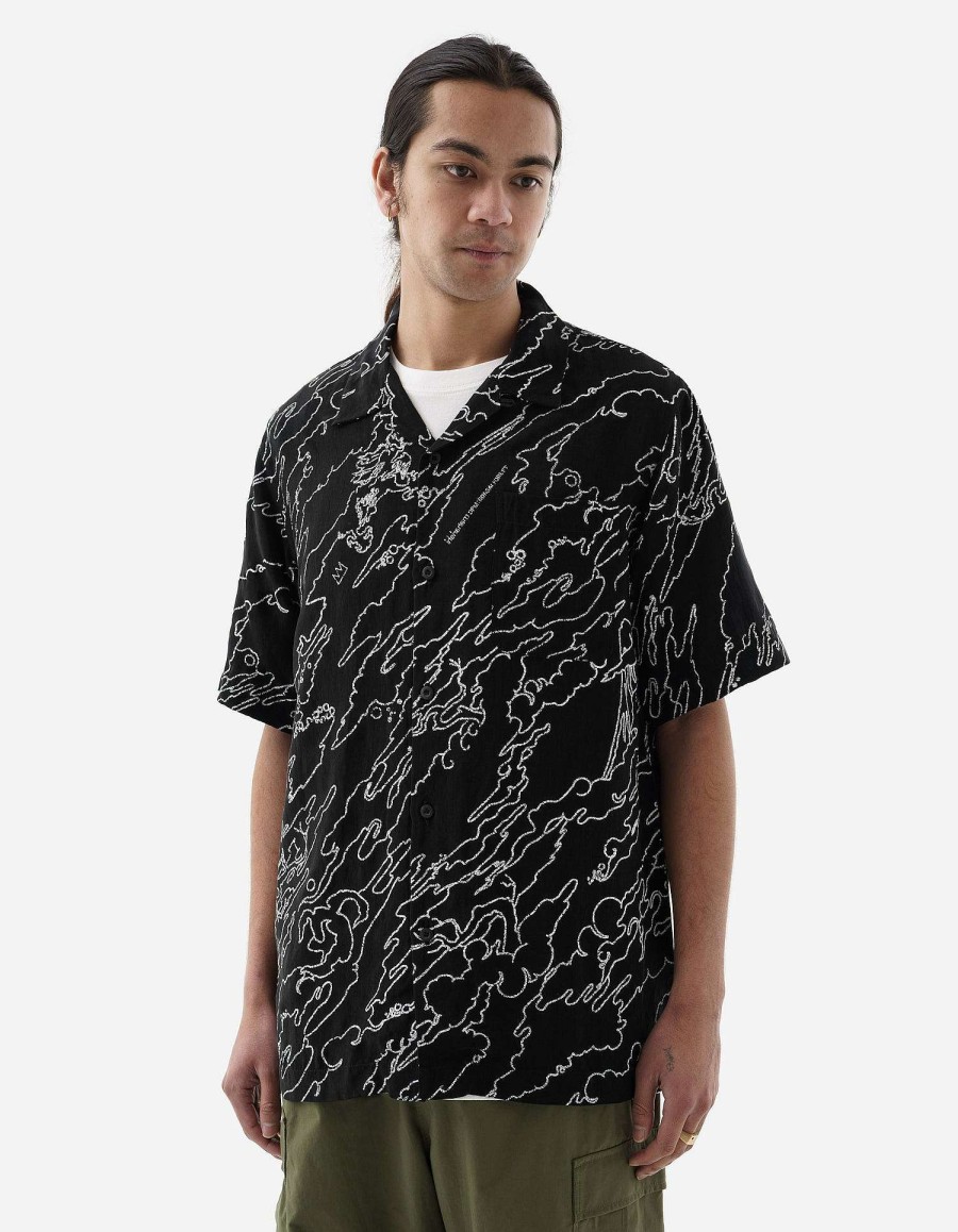 Maharishi Overhemden | 1312 Maha Basquiat Camo Shirt Black