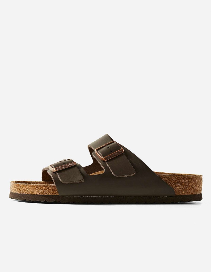 Maharishi Schoenen | Birkenstock Arizona Natural Leather Dark Brown