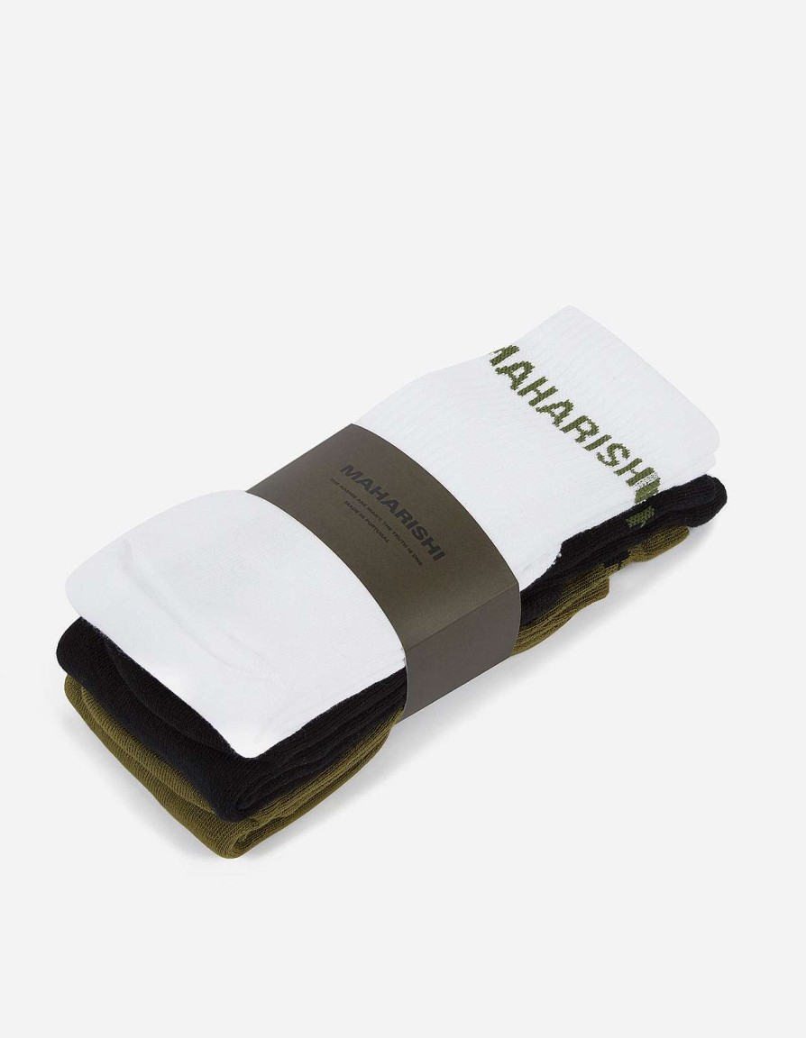 Maharishi Sokken | 9348 Miltype Tabi Sock · 3 Pack Black/Olive/White