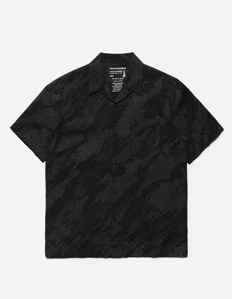 Maharishi Overhemden | 5071 Camo Hemp Summer Shirt Subdued Night