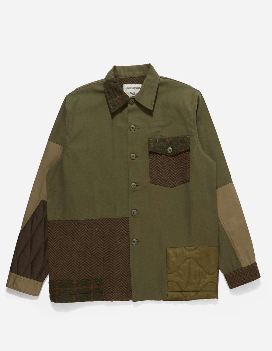 Maharishi Overhemden | 4084 Upcycled Utility Overshirt Olive