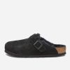 Maharishi Schoenen | Birkenstock Boston Suede Leather Fur Black