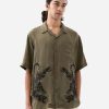 Maharishi Overhemden | 5100 Take Tora Summer Shirt Olive Og-107F