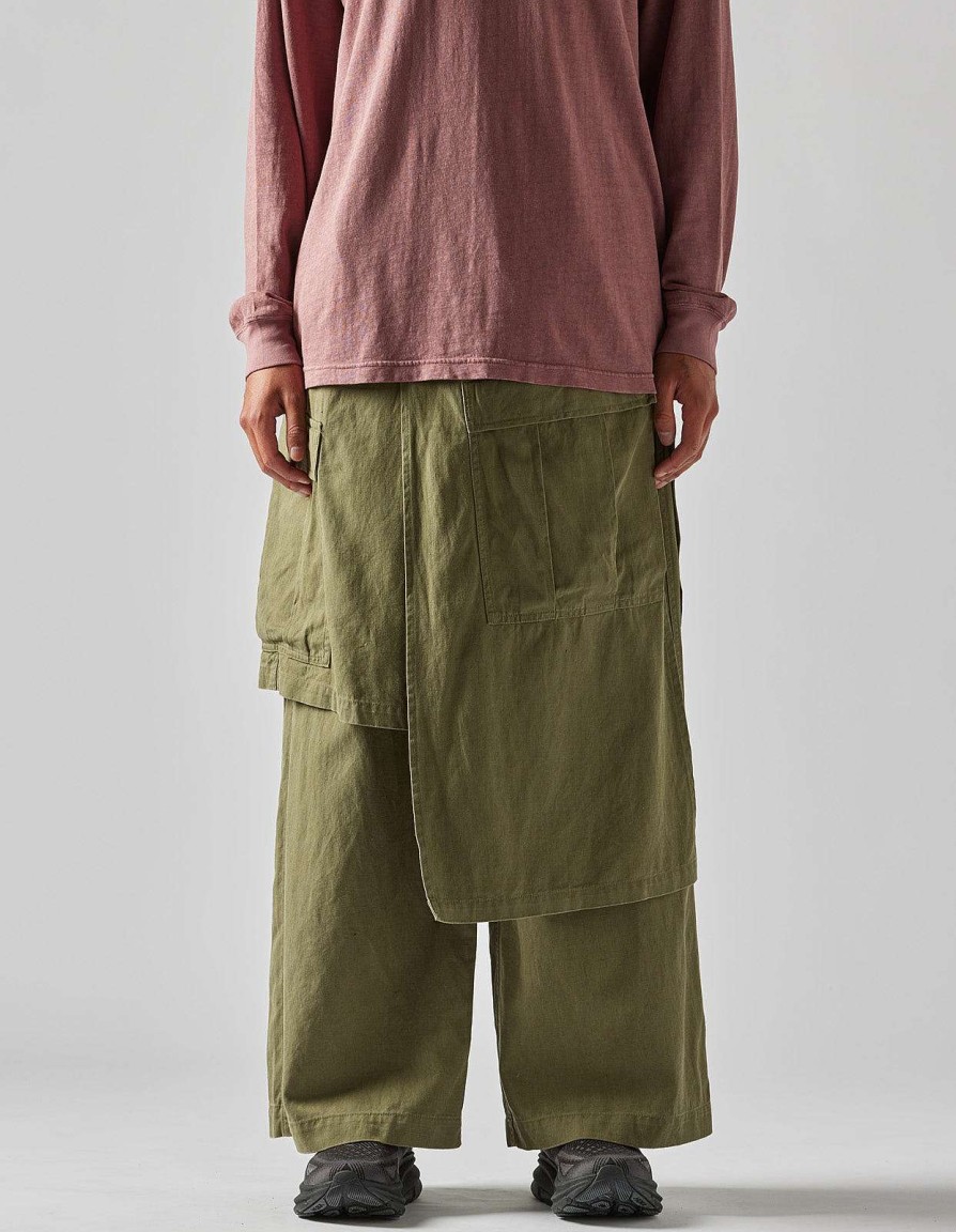 Maharishi Cargobroek | 4588 Asym Cargo Hakama Pants Olive Og-107F