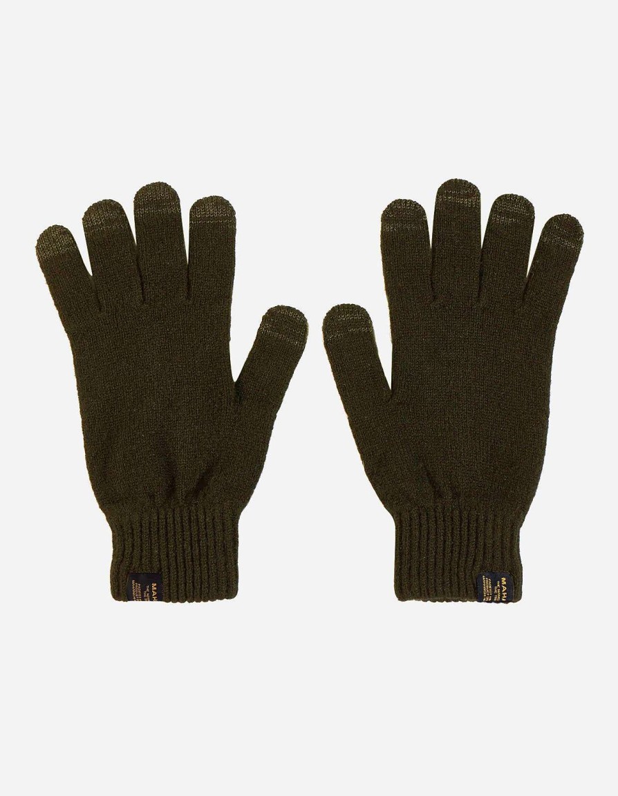 Maharishi Gebreide Kleding | 9883 Miltype Conductive Wool Gloves Olive