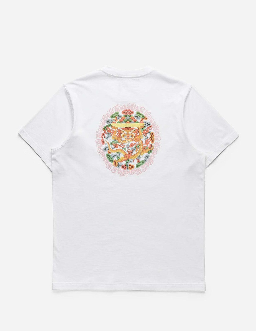 Maharishi T-Shirts Met Korte Mouwen | 1261 Abundance Dragon Circle T-Shirt White