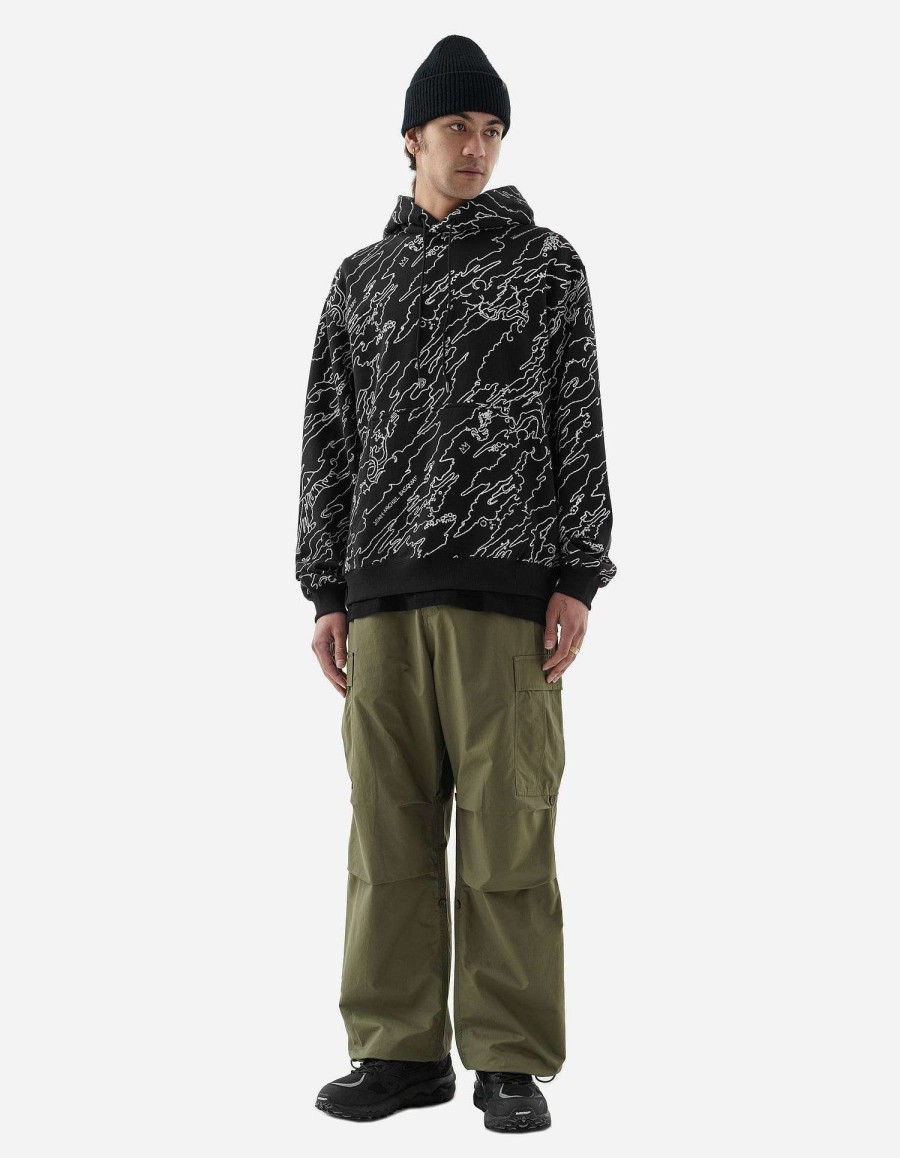 Maharishi Sweaters Met Capuchon | 5130 Maha Basquiat Camo Hooded Sweat Black