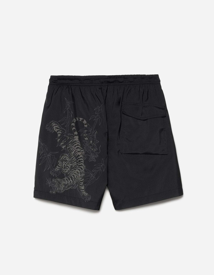 Maharishi Zwembroek | 1274 Bamboo Tiger Swim Shorts Black