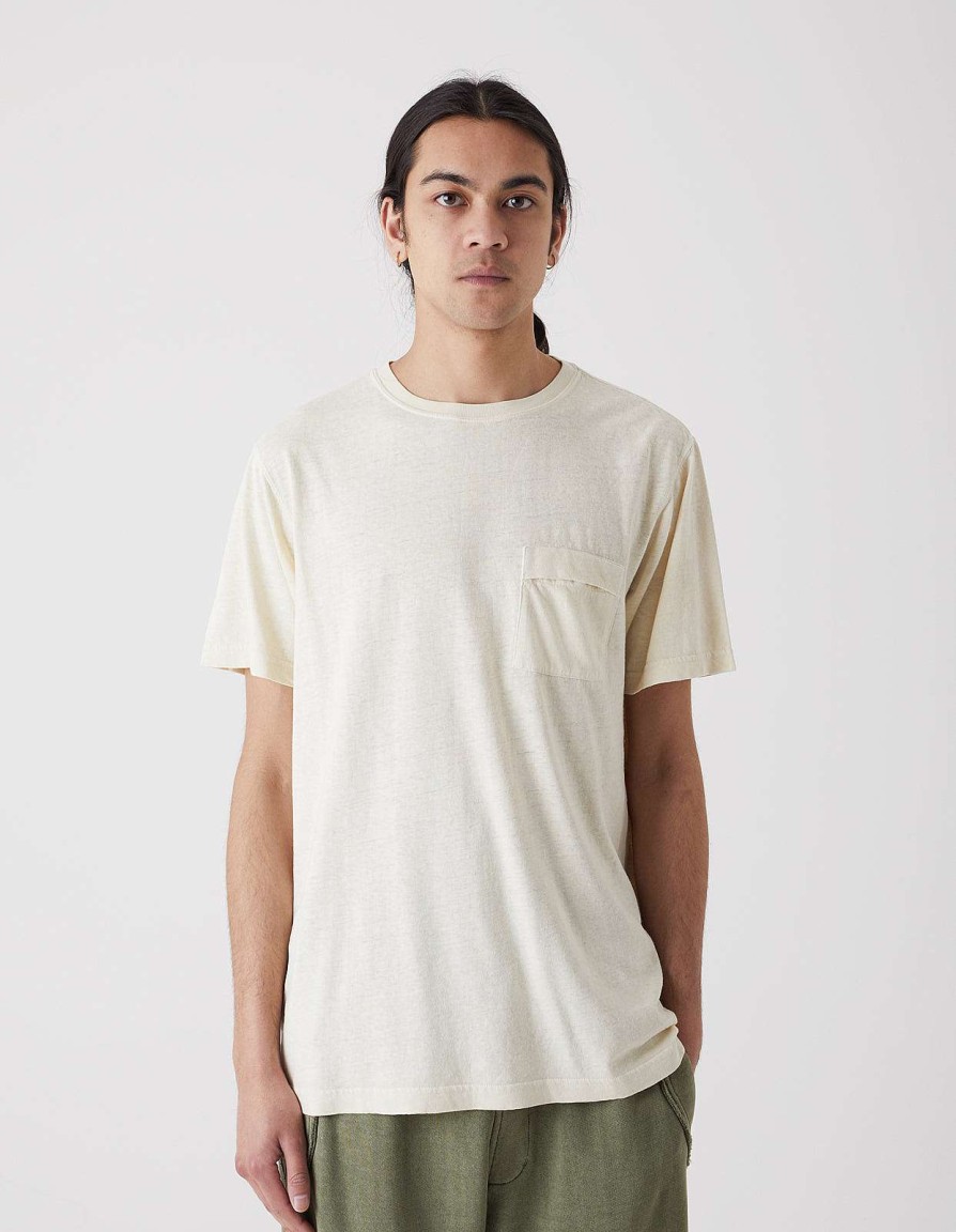 Maharishi T-Shirts Met Korte Mouwen | 7021 Hemp Organic Pocket T-Shirt Ecru