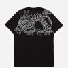 Maharishi T-Shirts Met Korte Mouwen | 1256 Distorted Dragon T-Shirt · Guest Artist: Kay One Black