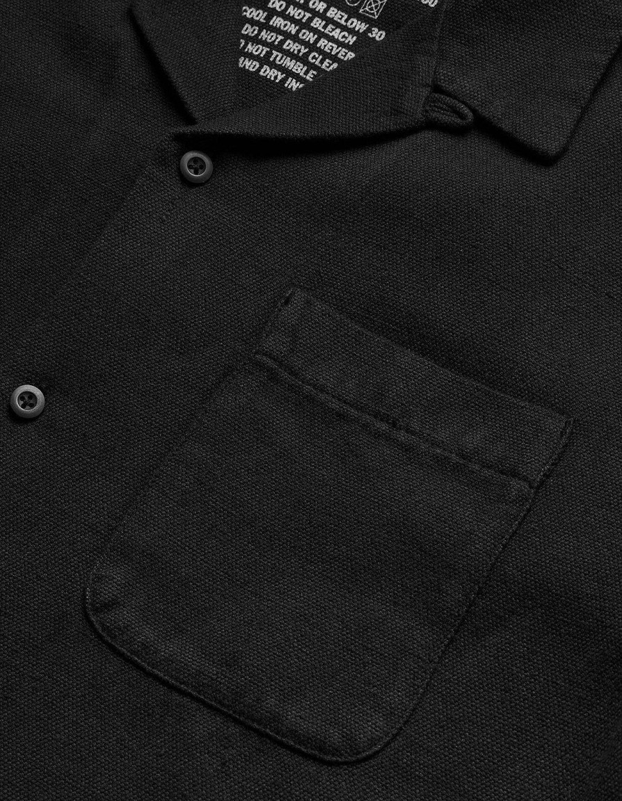 Maharishi Overhemden | 5005 Hemp Camp Collar Shirt Black