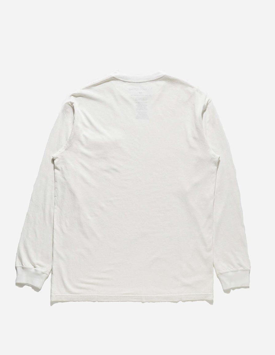 Maharishi T-Shirts Met Lange Mouwen | 8010 Hemp Organic L/S Pocket T-Shirt White