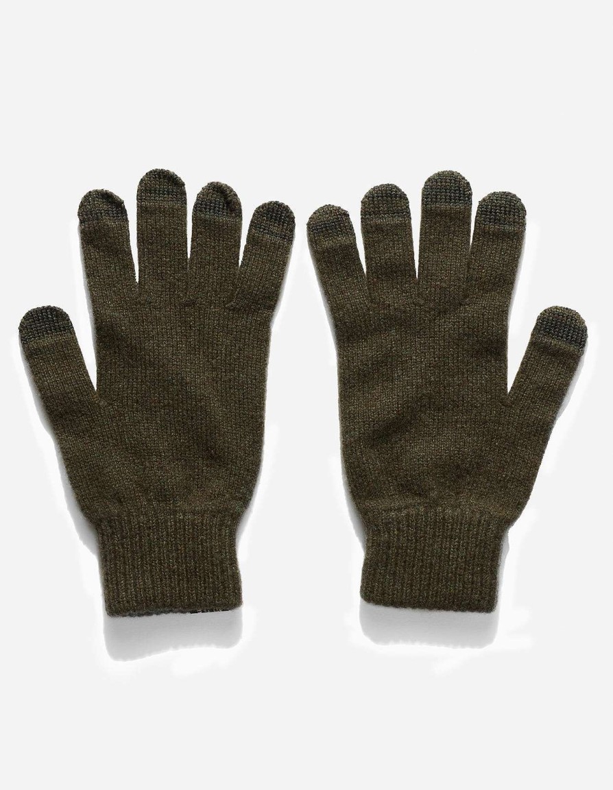 Maharishi Gebreide Kleding | 9883 Miltype Conductive Wool Gloves Olive