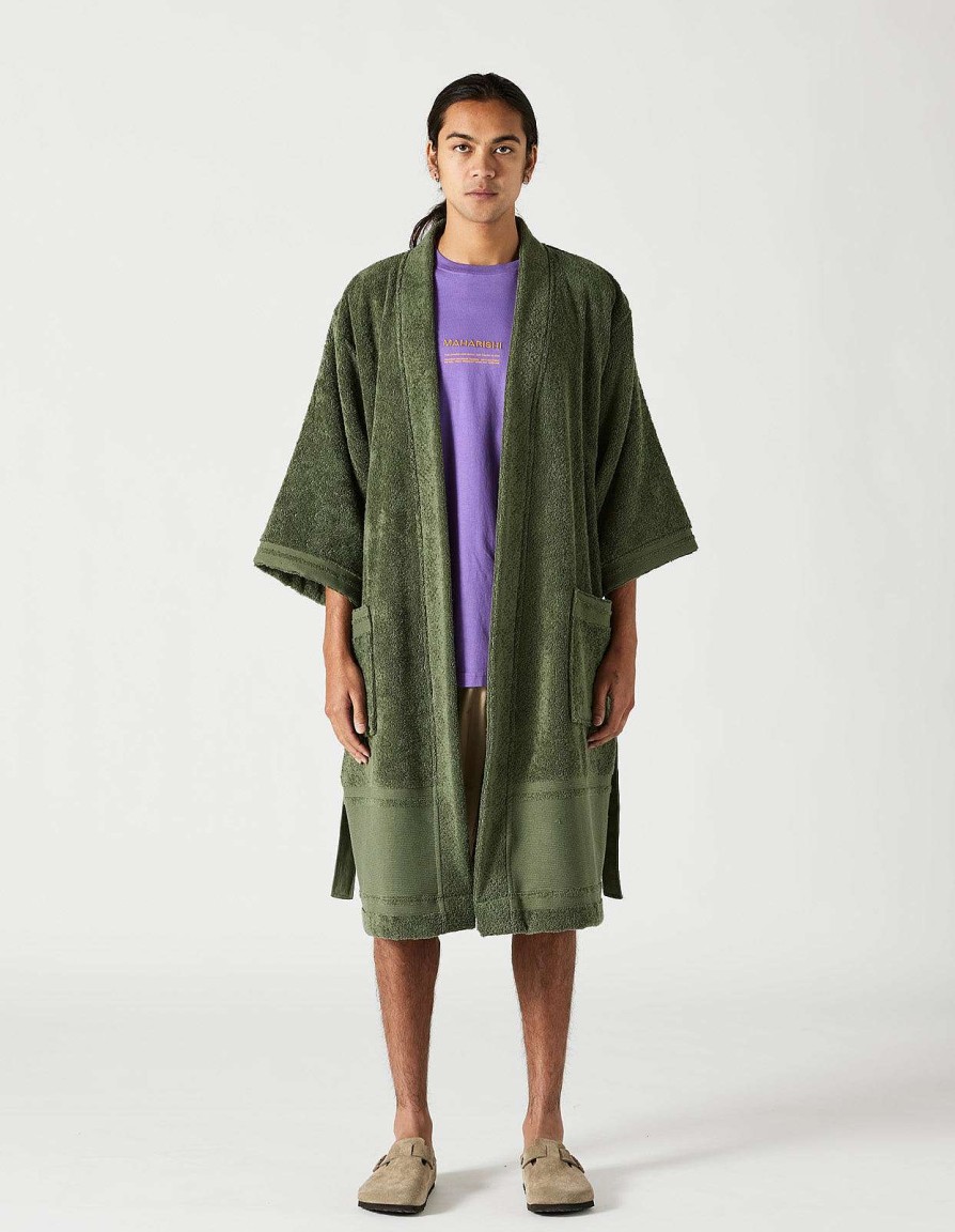 Maharishi Levensstijl | 9872 Kimono Robe · Organic Cotton 600 Olive