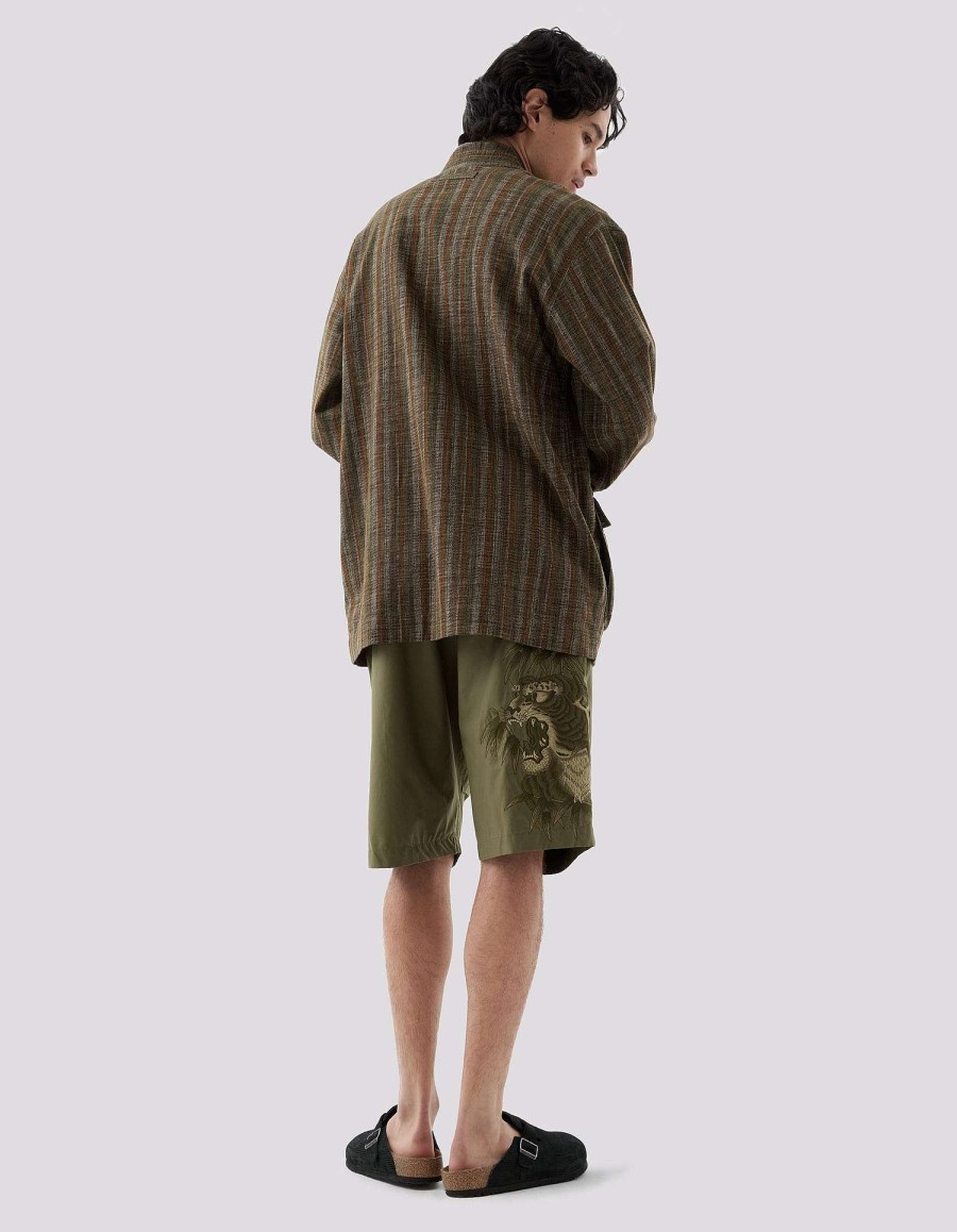 Maharishi Kimono'S | 5118 Wagara Stripe Summer Kimono Olive