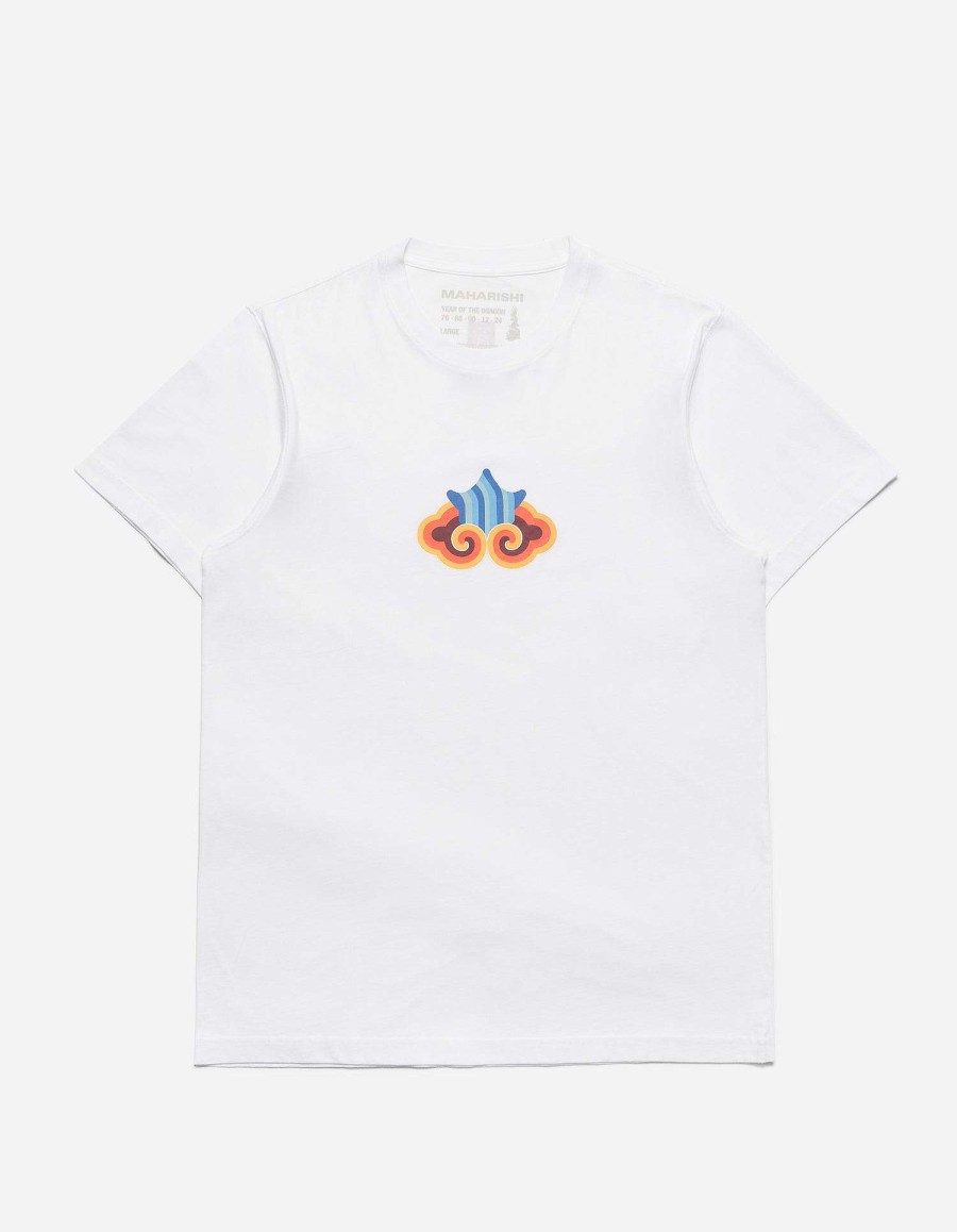 Maharishi T-Shirts Met Korte Mouwen | 1265 Maharishi Cloud Temple T-Shirt White