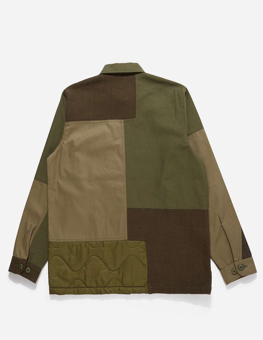 Maharishi Overhemden | 4084 Upcycled Utility Overshirt Olive