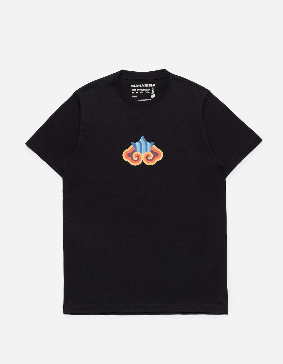 Maharishi T-Shirts Met Korte Mouwen | 1265 Maharishi Cloud Temple T-Shirt Black