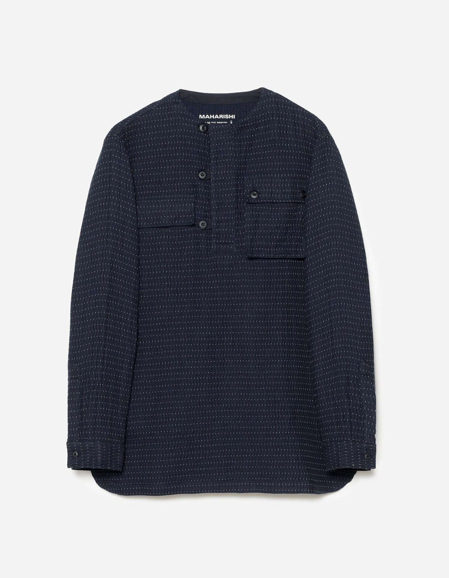 Maharishi Overhemden | 5132 Noragi Cargo Kurta Shirt Indigo