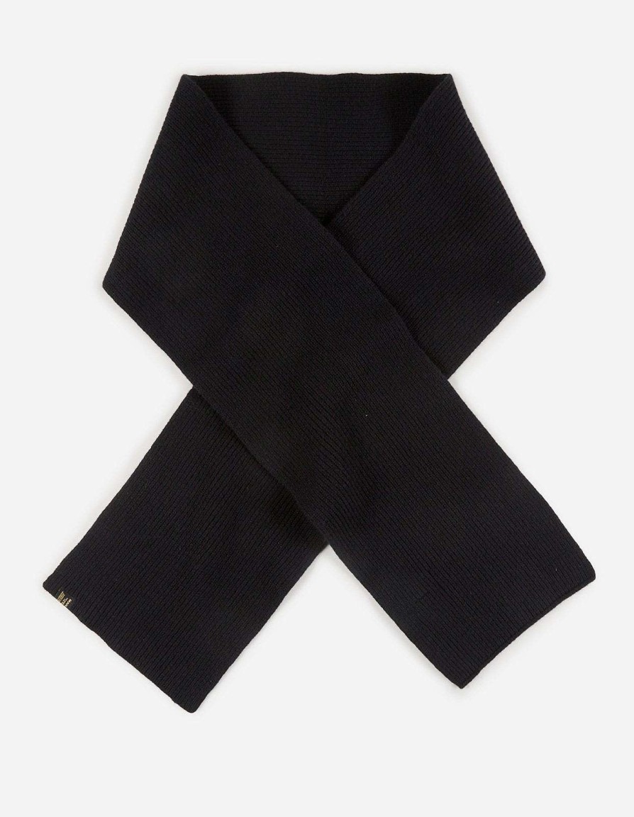 Maharishi Gebreide Kleding | 9278 Knitted Miltype Scarf · Geelong Wool Black