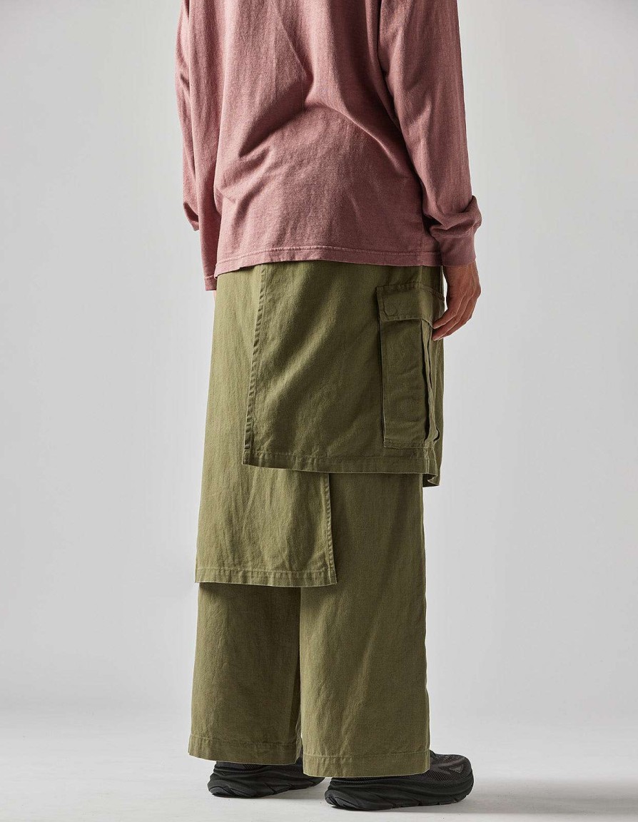 Maharishi Cargobroek | 4588 Asym Cargo Hakama Pants Olive Og-107F