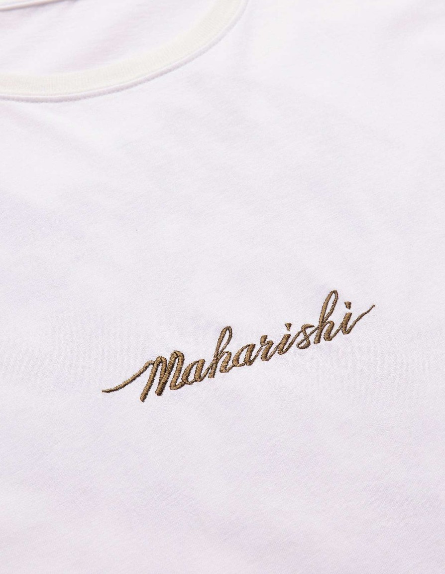 Maharishi T-Shirts Met Lange Mouwen | 5080 Dragon Bamboo L/S T-Shirt White