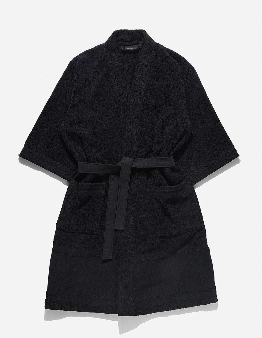 Maharishi Zwembroek | 9872 Kimono Robe · Organic Cotton 600 Black