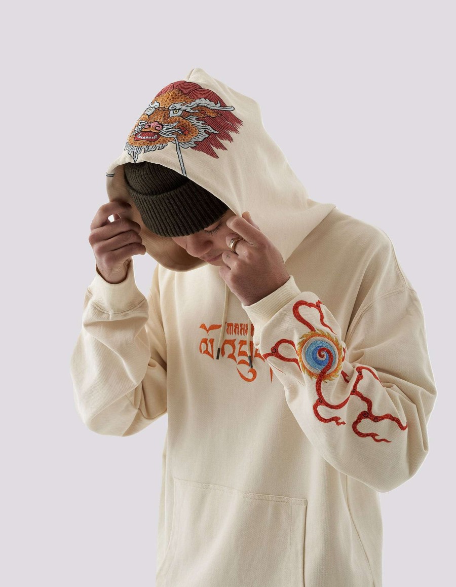 Maharishi Sweaters Met Capuchon | 5016 Abundance Dragon Hooded Sweat Ecru