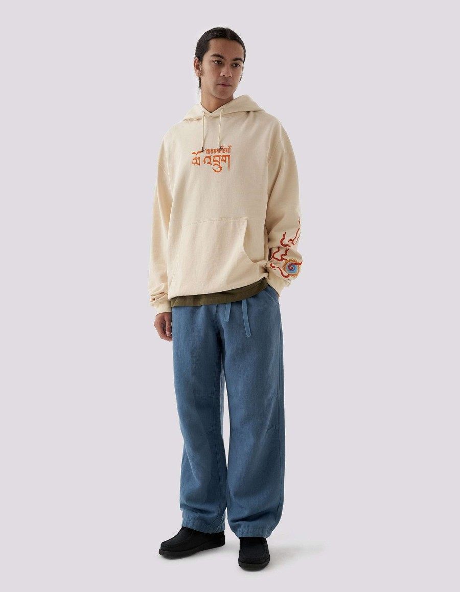 Maharishi Trainingsbroek | 5006 Hemp Asym Loose Track Pants Subdued Blue