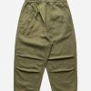 Maharishi Trainingsbroek | 5008 Hemp Asym Cropped Track Pants Olive Og-107F