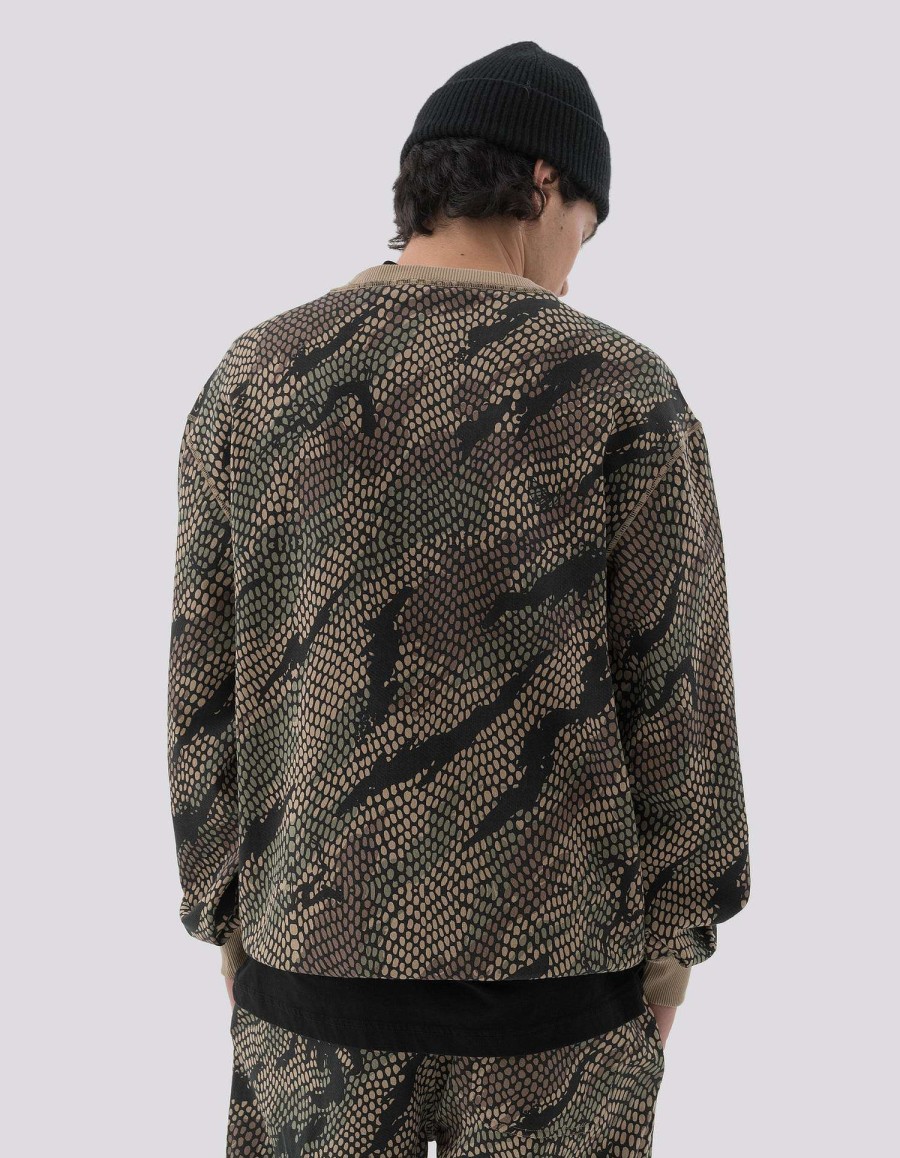 Maharishi Crew Zweet | 5067 Organic Camo Crew Sweat Woodland