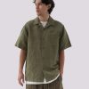 Maharishi Overhemden | 5078 Dragon Bamboo Hemp Shirt Olive Og-107F