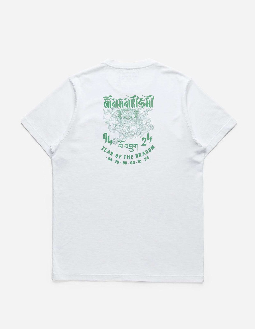 Maharishi T-Shirts Met Korte Mouwen | 1258 Abundance Dragon Tour T-Shirt White