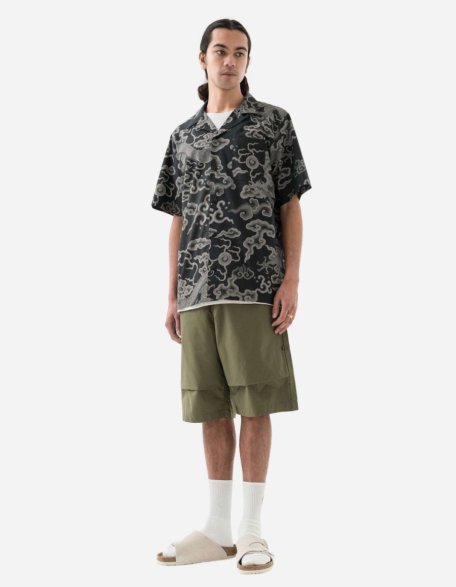 Maharishi Overhemden | 1282 Cloud Dragon Camp Collar Shirt Black