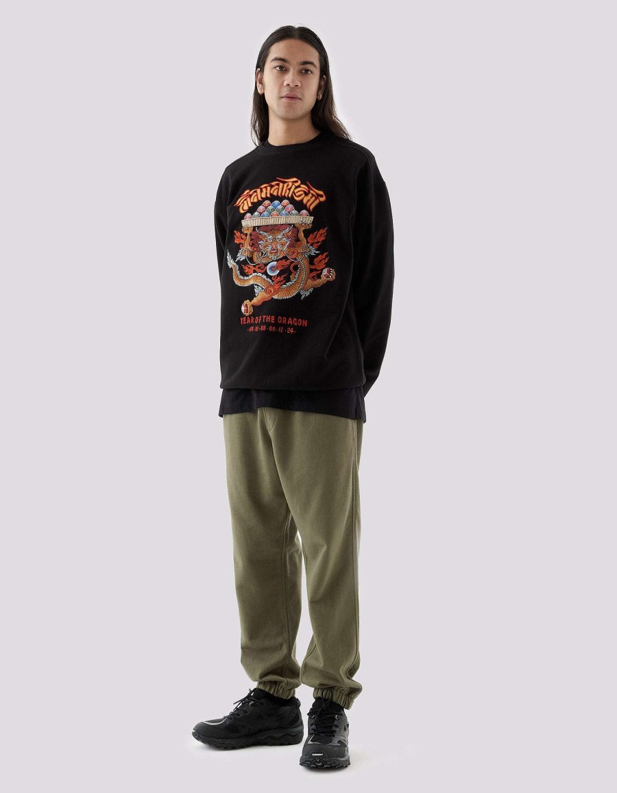 Maharishi Crew Zweet | 5015 Abundance Dragon Crew Sweat Black