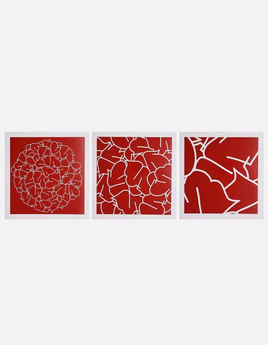 Maharishi Kunst | Ye-87, 88 & 89 Triptych Red