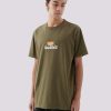 Maharishi T-Shirts Met Korte Mouwen | 1261 Abundance Dragon Circle T-Shirt Olive